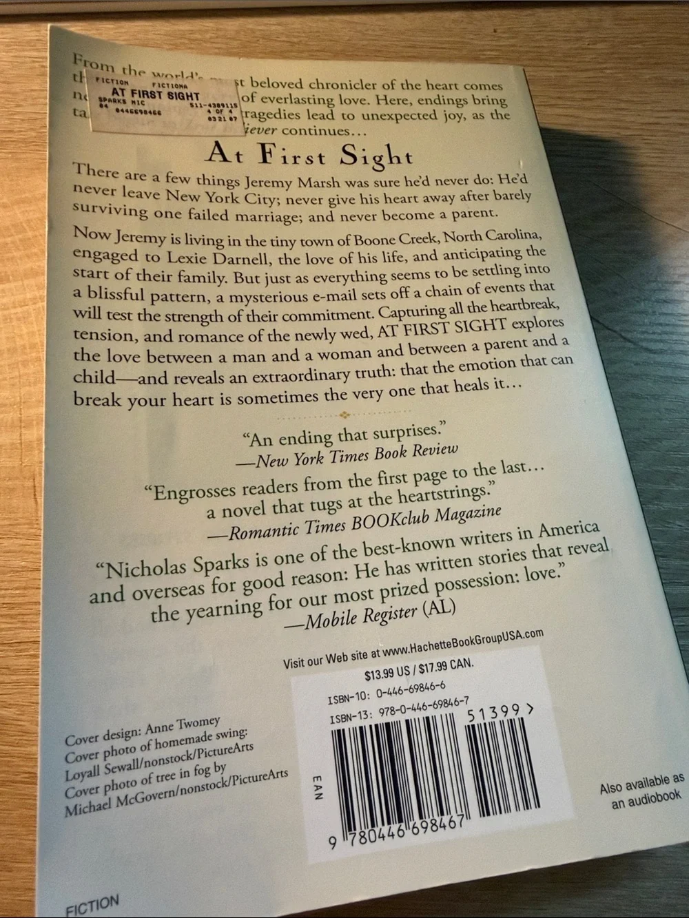 'At First Sight' Decorative Coffee Table Book in Cream & Green